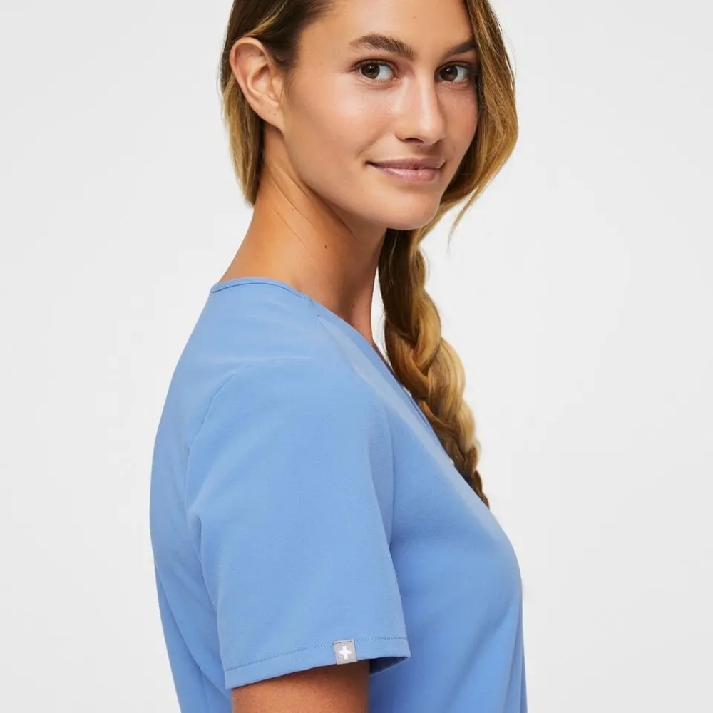 Figs Women's Blue Scrub Top